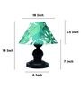 Urban Radiance Black Metal Table Lamp With Palm Print Satin Shade