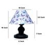 Urban Radiance Black Metal Table Lamp With Butterfly Print Satin Shade