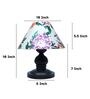 Urban Radiance Black Metal Table Lamp With Carnation Print Satin Shade