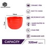 Urban Red Glaze Ceramic Bowl Set of 2(320ml Each)