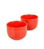 Urban Red Glaze Ceramic Bowl Set of 2(320ml Each)