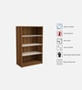 Urbane Book Shelf in Lyon Teak & White Finish