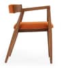 Urbane Chair in Exotic Teak Finish and Caramel Spice