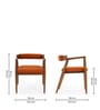 Urbane Chair in Exotic Teak Finish and Caramel Spice
