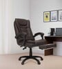 Urbane Leatherette Executive Chair In Brown Colour