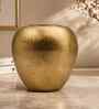 Urn Shape Flower Vase for Home Decor, Iron, Gold-Tone Matte Finish