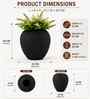 Urn Shape Flower Vase for Home Decor, Iron, Matte Powder-Coated Finish