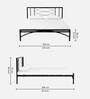 Ursa Metal Queen Size Bed in Black Finish