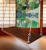 Kamaka Teak Wood Plank Swing in Brown Colour