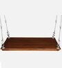 Kamaka Teak Wood Plank Swing in Brown Colour