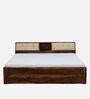 Wedohl Sheesham Wood King Size Bed In Scratch Resistant Rustic Teak Finish With Box Storage