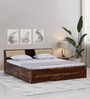 Wedohl Sheesham Wood King Size Bed In Scratch Resistant Rustic Teak Finish With Box Storage
