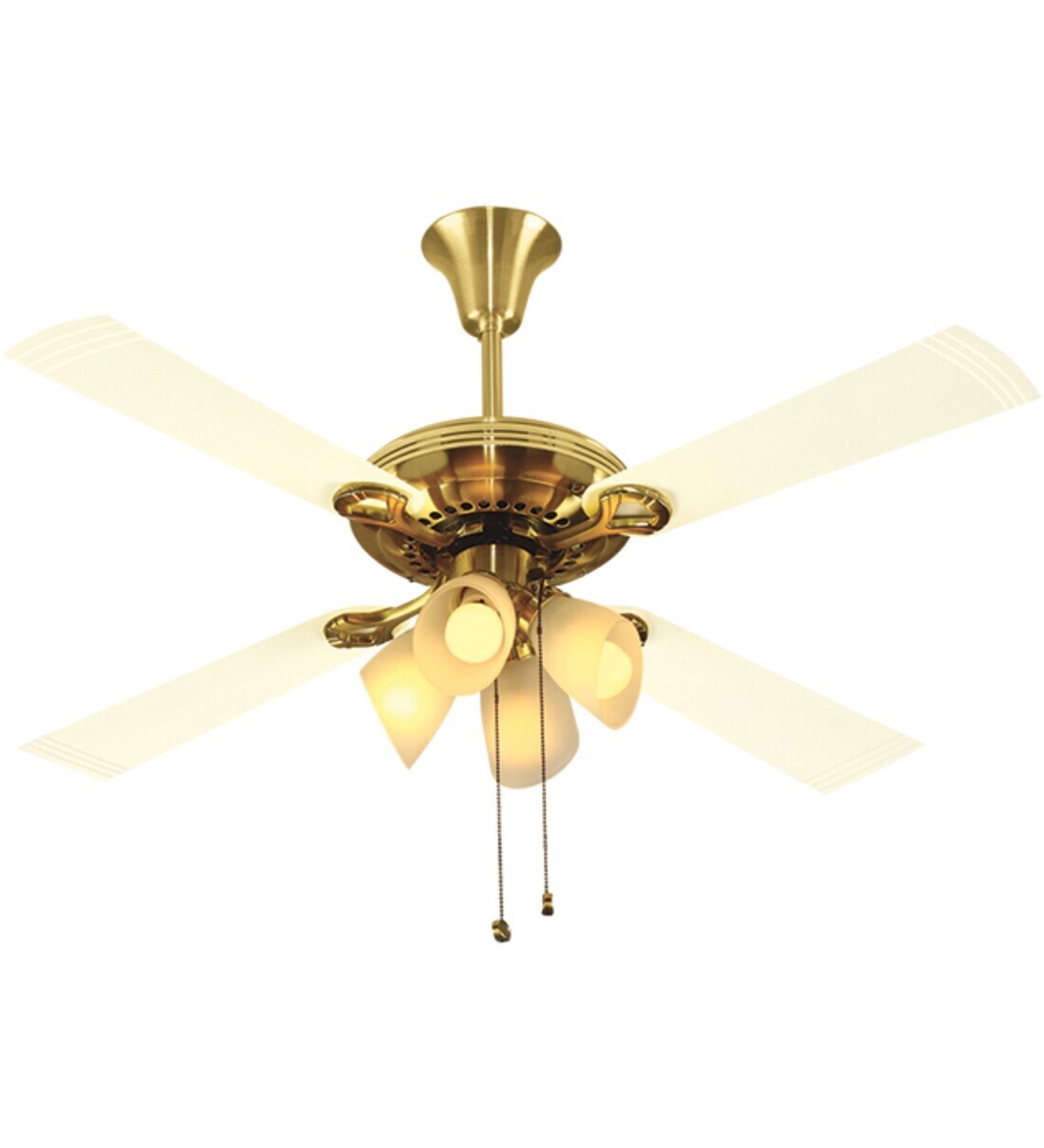 Buy Usha Fontana Lotus 1230 Mm Ceiling Fan with Decorative Lights (Gold