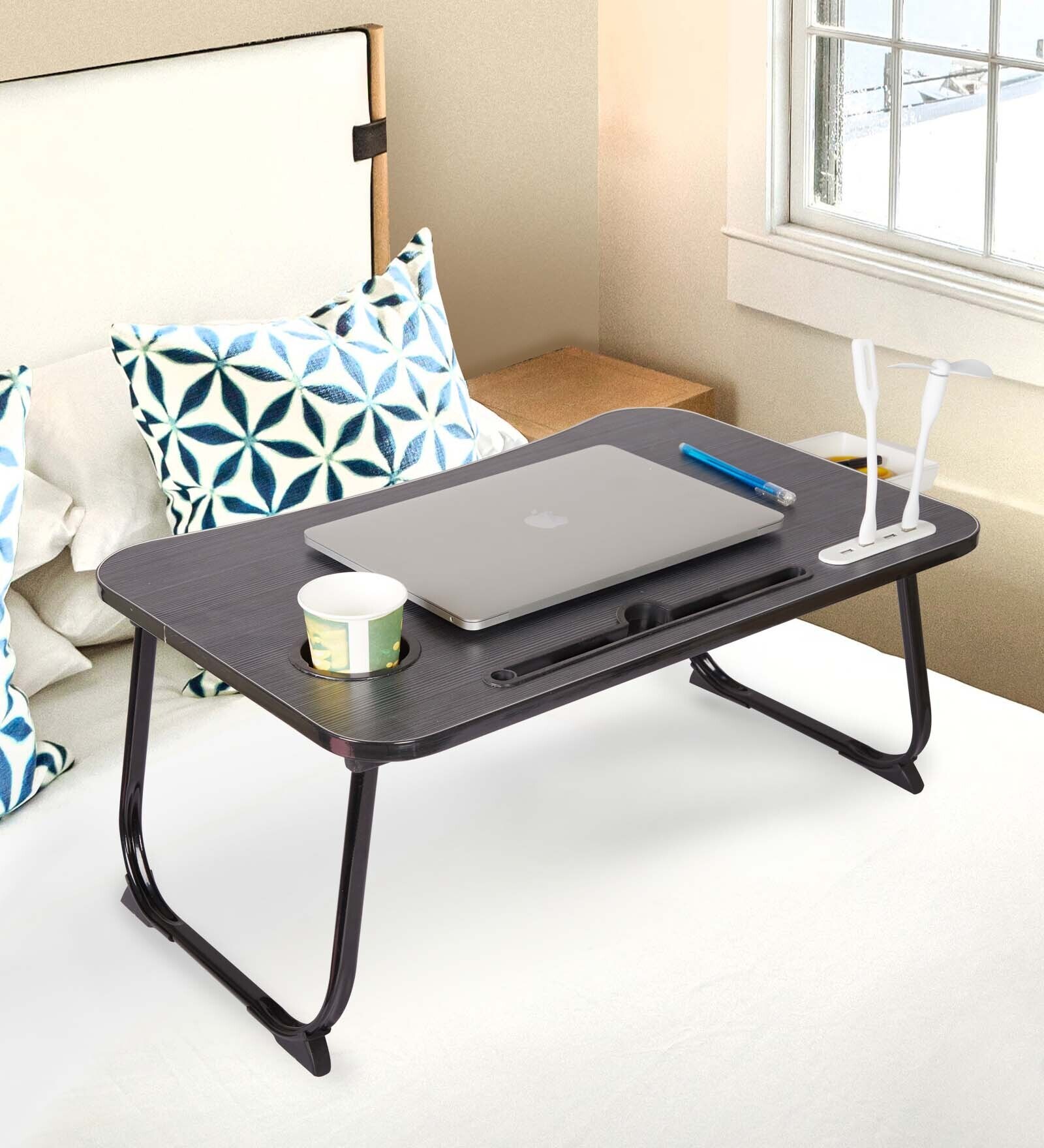 Usb Portable Table in Black Finish