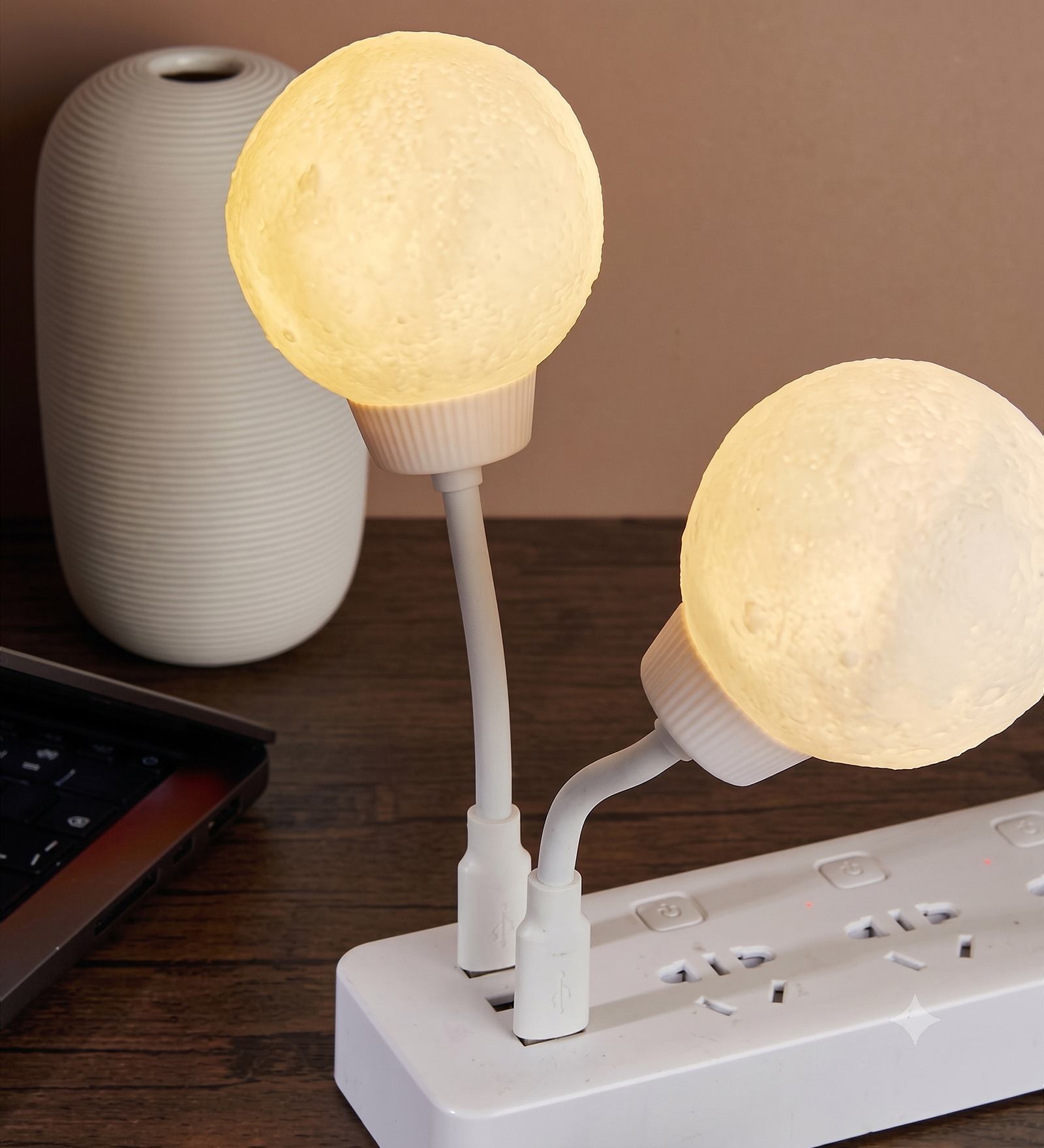 Warm White USB Moon Night Light