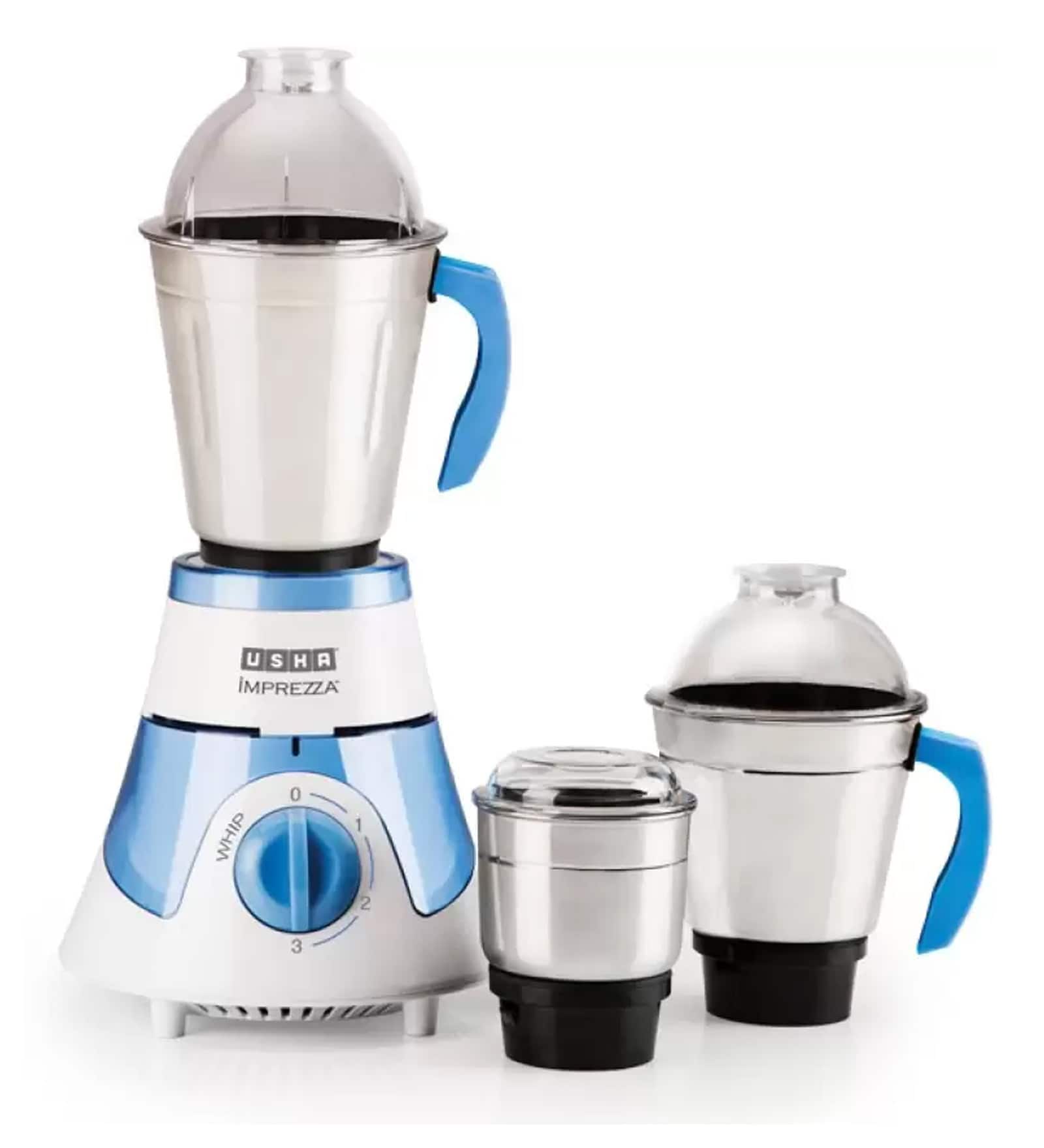 Usha 3 Jars 300W Blue Mixer Grinder (Model No: 3563 IMPREZZA)