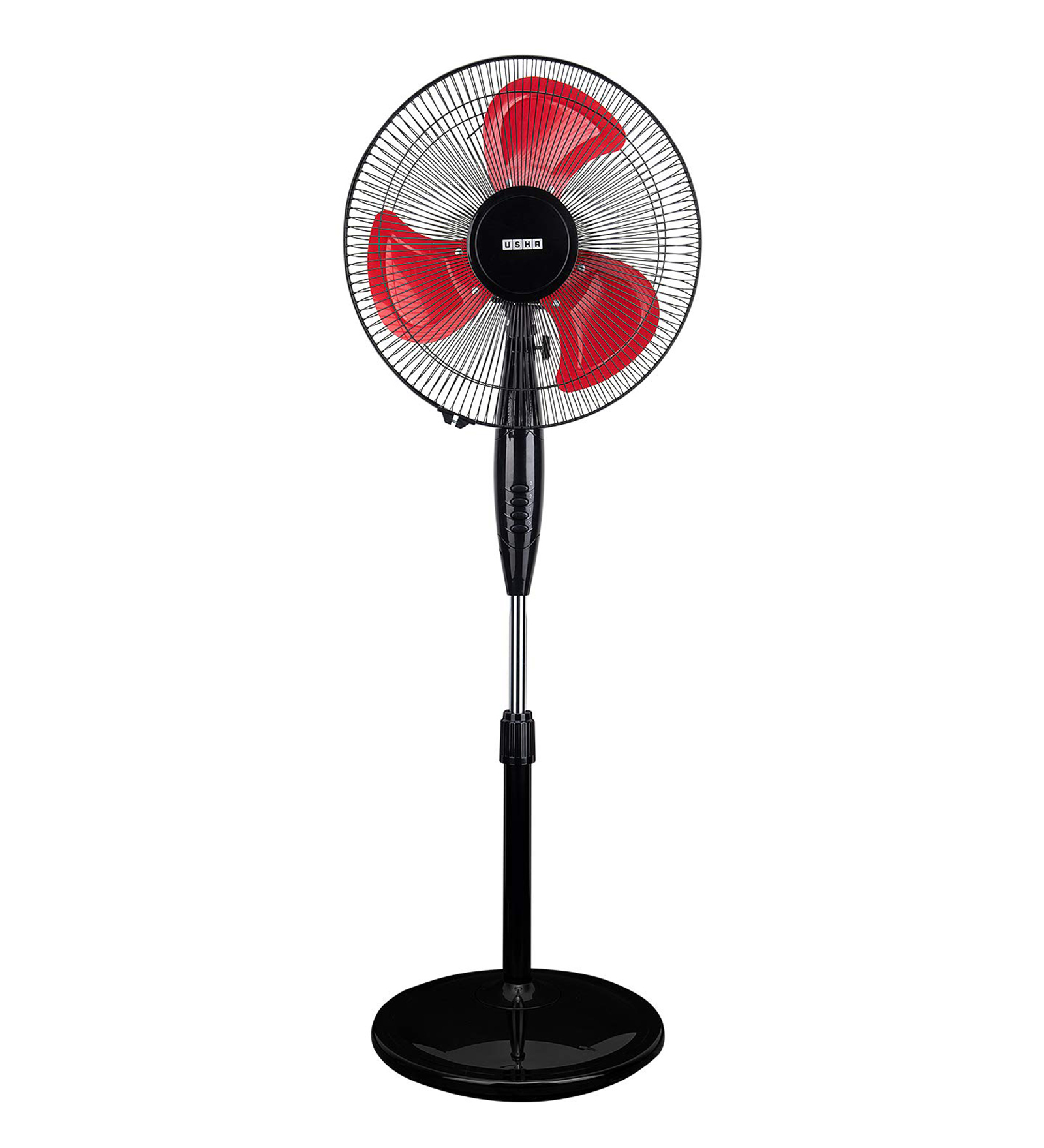 Usha Colossus 400mm Rust Free Aluminium Blade Pedestal Fan in Red Colour