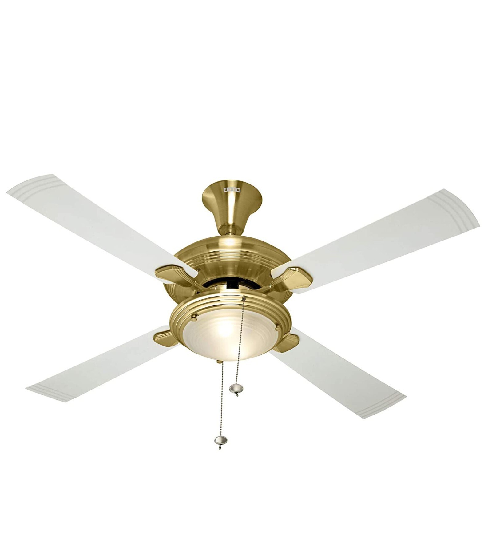 Usha Fontana One 1270 Mm Ceiling Fan with Decorative Lights (Gold Ivory)