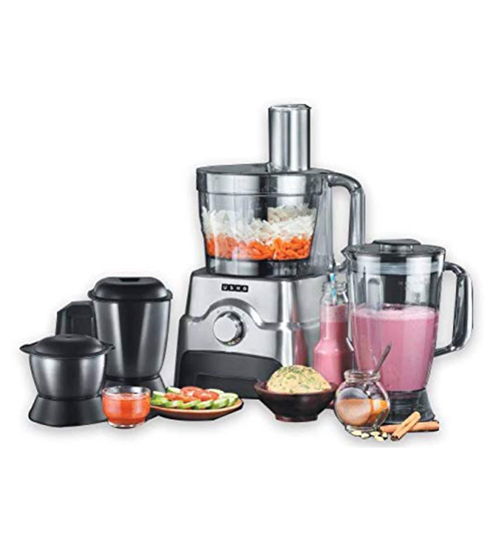 Buy Usha FP 3811 1000W Food Processor in Premium SS Finish Black and