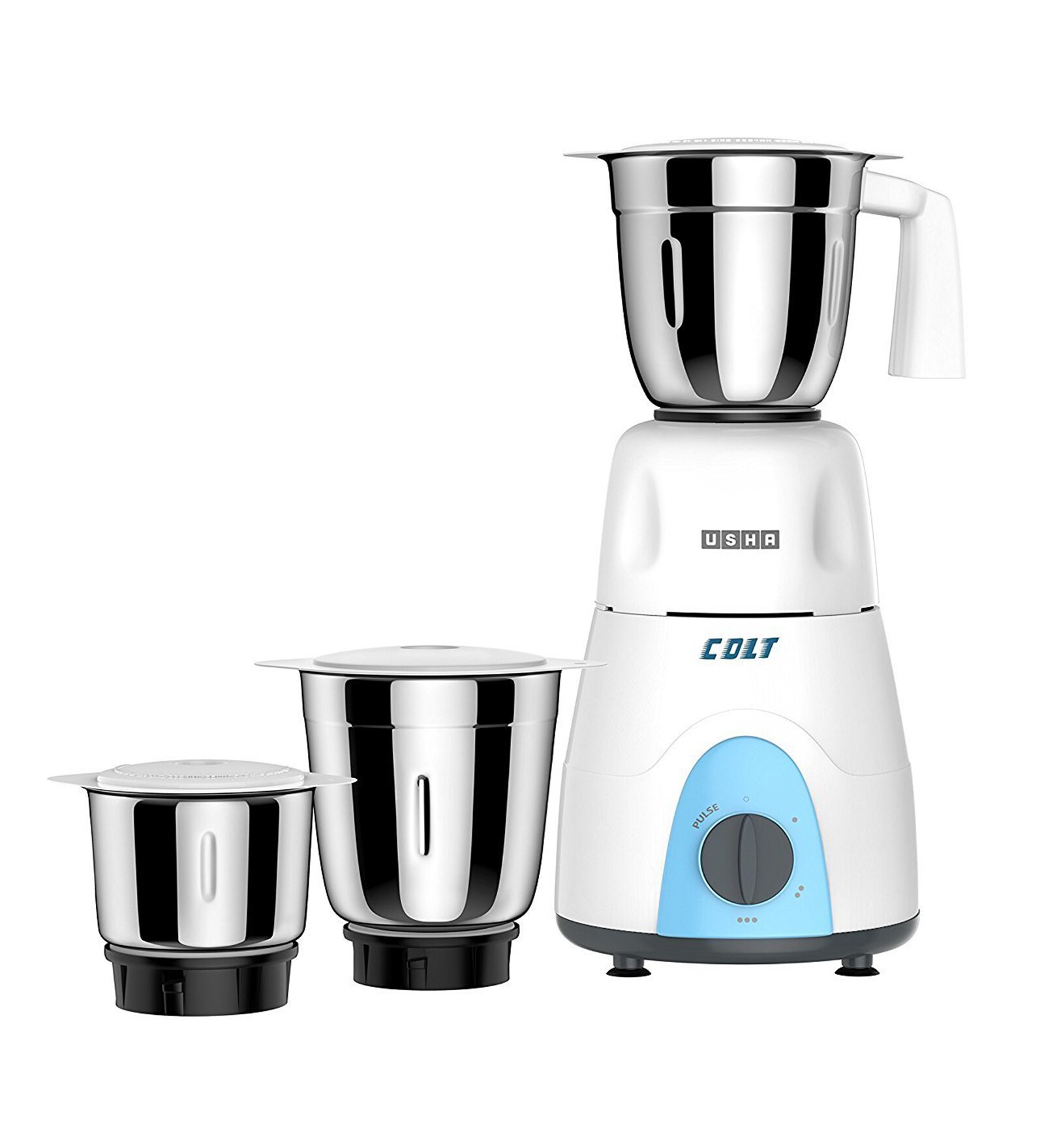 USHA MG3053 500W Mixer Grinder with 3 Jars in White Colour