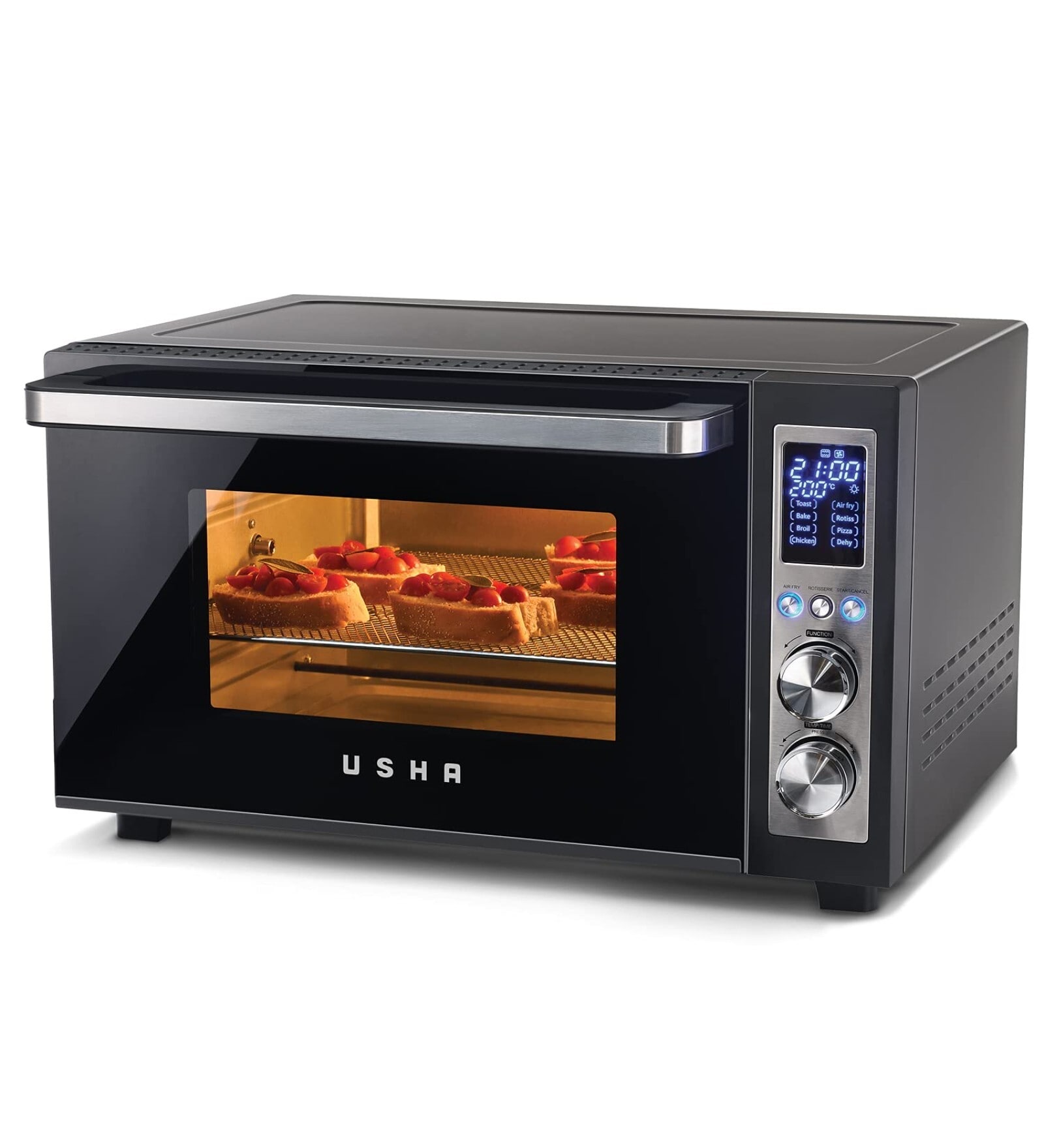 Usha OTG 30 Ltr Digital Turbo Convection Oven Toaster Grill with 8 Cooking Options