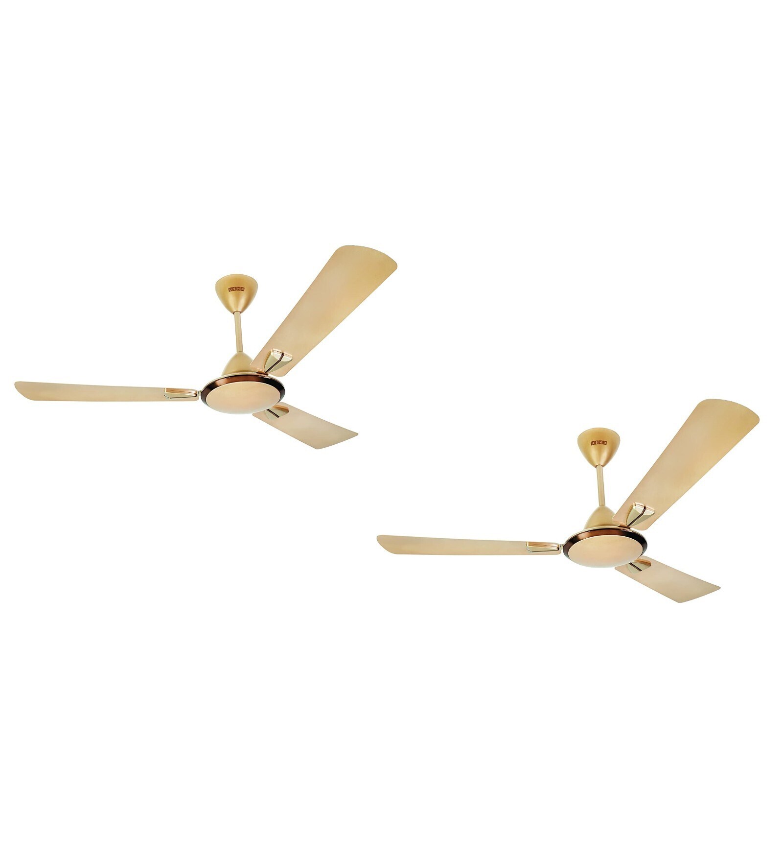 Usha Striker Galaxy 1200 Mm Goodbye Dust Ceiling Fan with Anti Dust Feature (Bright Gold) Set of 2