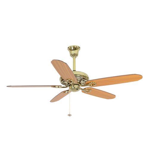 Buy Usha Hunter Savoy Bright Brass Ceiling Fan With Five Blades