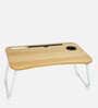 Usb Portable Table in Beige Finish