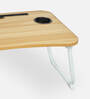 Usb Portable Table in Beige Finish