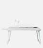 Usb Portable Table in White Finish