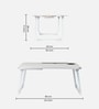 Usb Portable Table in White Finish