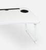 Usb Portable Table in White Finish