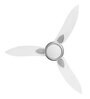 Usha Bloom Bellflower 1300 Mm Goodbye Dust Ceiling Fan (Sparkle White Silver) Set of 2