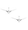 Usha Bloom Bellflower 1300 Mm Goodbye Dust Ceiling Fan (Sparkle White Silver) Set of 2