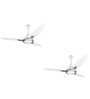 Usha Bloom Bellflower 1300 Mm Goodbye Dust Ceiling Fan (Sparkle White Silver) Set of 2