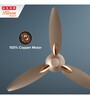 Usha Bloom Daffodil Goodbye Dust Ceiling Fan 1250 Mm (Sparkle Golden & Brown) Set of 2