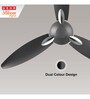 Usha Bloom Daffodil Goodbye Dust Ceiling Fan 1250 Mm (Sparkle Grey & Black) Set of 2