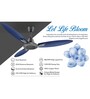 Usha Bloom Magnolia 1250 Mm 78 Watt Goodbye Dust Ceiling Fan with Anti Dust Feature(Sparkle Grey and Blue) Set of 2