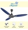 Usha Bloom Magnolia 1250 Mm 78 Watt Goodbye Dust Ceiling Fan with Anti Dust Feature(Sparkle Grey and Blue) Set of 2