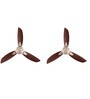 Usha Bloom Primrose Goodbye Dust Ceiling Fan 1250 Mm (Sparkle Golden & Brown) Set of 2