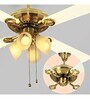 Usha Fontana Lotus 1230 Mm Ceiling Fan with Decorative Lights (Gold Ivory)