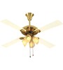 Usha Fontana Lotus 1230 Mm Ceiling Fan with Decorative Lights (Gold Ivory)