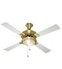 Usha Fontana One 1270 Mm Ceiling Fan with Decorative Lights (Gold Ivory)