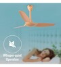 Usha Heleous 1220 Mm Premium BLDC Ceiling Fan with Rust Free ABS Blades and RF Remote (Golden Yellow)