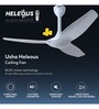 Usha Heleous 1220 Mm Premium BLDC Ceiling Fan with Rust Free ABS Blades and RF Remote (Horizon Blue)