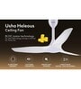 Usha Heleous 1220 Mm Premium BLDC Ceiling Fan with Rust Free ABS Blades and RF Remote (Sparkle White)
