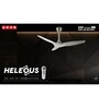 Usha Heleous 1220 Mm Premium BLDC Ceiling Fan with Rust Free ABS Blades and RF Remote (Sparkle White)