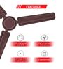 Usha Racer 1200mm Ultra High Speed 400RPM Ceiling Fan in Brown Colour