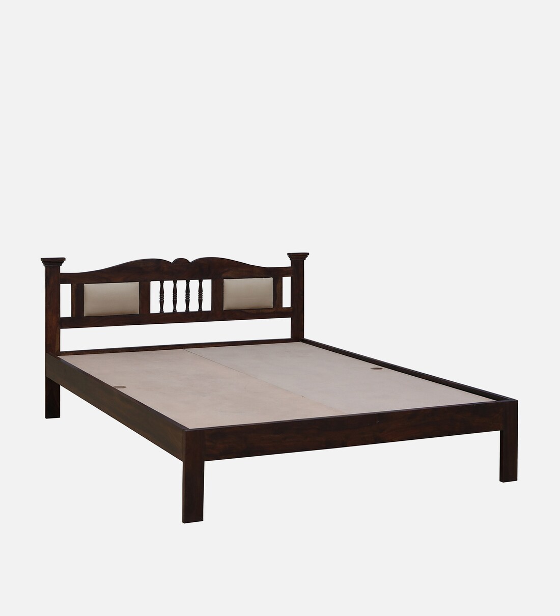Buy Uttara Sheesham Wood Queen Size Bed In Provincial Teak Finish With