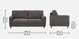 Utopia 3 Seater Sofa In Grey Colour